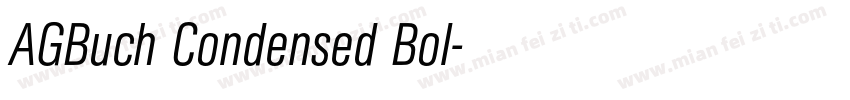 AGBuch Condensed Bol字体转换